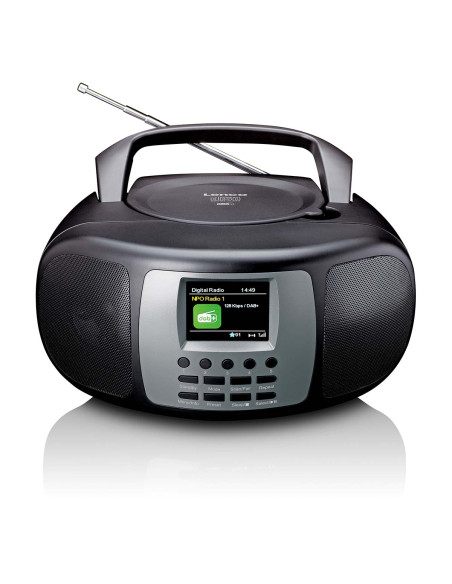 Lenco SCD-860BK Radio portable DAB+/FM avec lecteur CD Bluetooth® et grand écran couleur LCD Noir