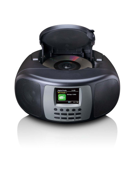 Lenco SCD-860BK Radio portable DAB+/FM avec lecteur CD Bluetooth® et grand écran couleur LCD Noir