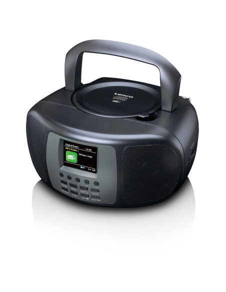 Lenco SCD-860BK Radio portable DAB+/FM avec lecteur CD Bluetooth® et grand écran couleur LCD Noir