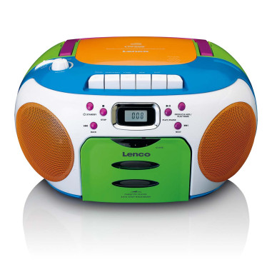 Lenco SCD-971 Radio portable avec CD et cassette Kids Multi Colour
