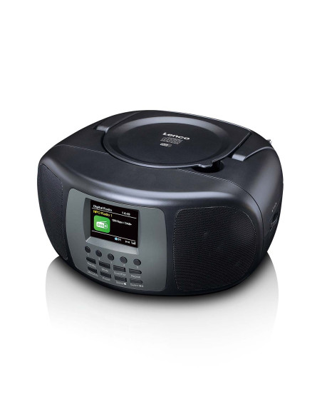 Lenco SCD-860BK Radio portable DAB+/FM avec lecteur CD Bluetooth® et grand écran couleur LCD Noir