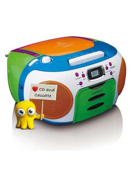Lenco SCD-971 Radio portable avec CD et cassette Kids Multi Colour