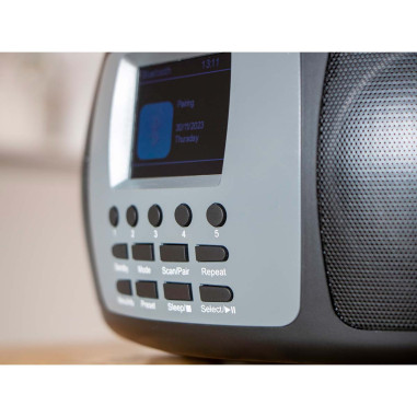 Lenco SCD-860BK Radio portable DAB+/FM avec lecteur CD Bluetooth® et grand écran couleur LCD Noir