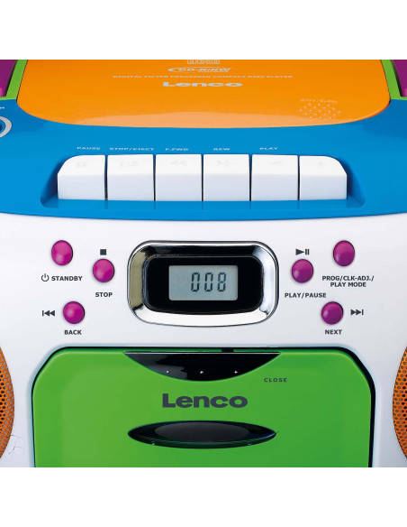 Lenco SCD-971 Radio portable avec CD et cassette Kids Multi Colour