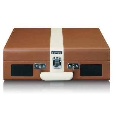 Lenco TT-120BNWH Platine de valise avec batterie rechargeable BT et haut-parleur
