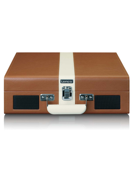 Lenco TT-120BNWH Platine de valise avec batterie rechargeable BT et haut-parleur