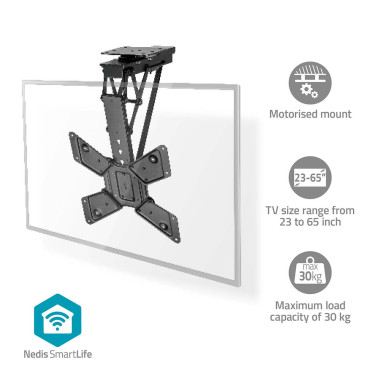Nedis TVCM5850BK SmartLife Motorised TV Ceiling Mount