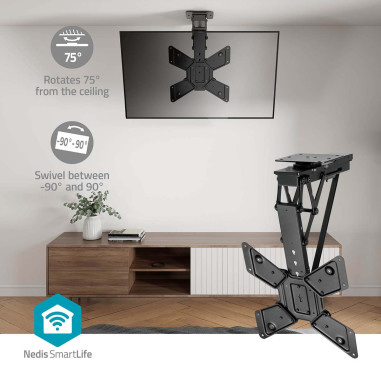 Nedis TVCM5850BK SmartLife Motorised TV Ceiling Mount