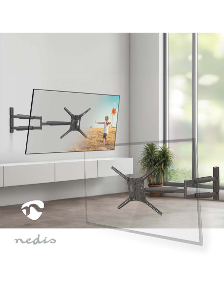 Nedis TVWM1790BK Montage TV mural mouvement intégral