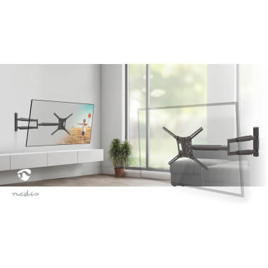 Nedis TVWM1790BK Montage TV mural mouvement intégral