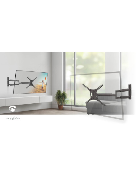 Nedis TVWM1790BK Montage TV mural mouvement intégral