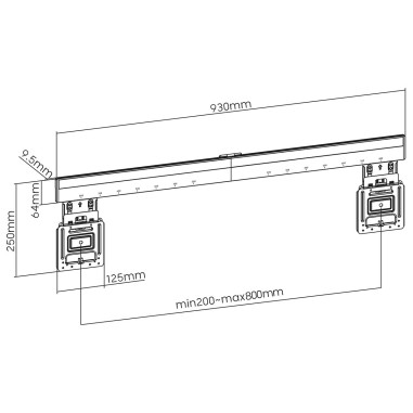 Nedis TVWM5090BK Support TV mural fixe