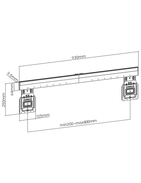 Nedis TVWM5090BK Support TV mural fixe