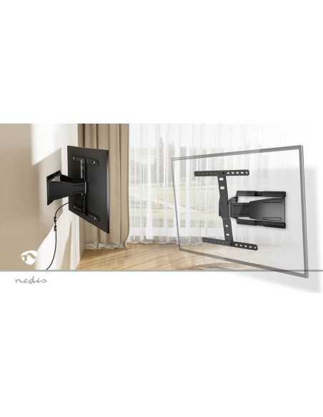 Nedis TVWM5560BK Montage TV mural mouvement intégral
