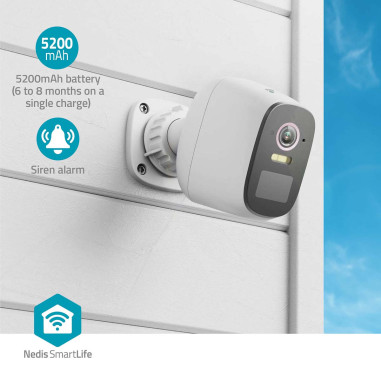 Nedis WIFICBO32WT Caméra extérieure SmartLife