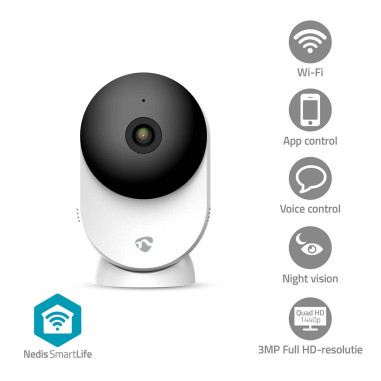 Nedis WIFICI12CWT Caméra intérieure SmartLife