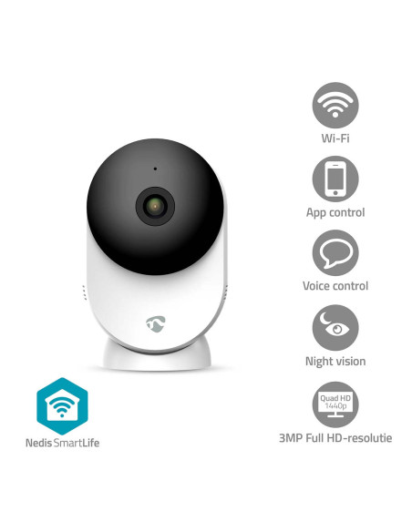 Nedis WIFICI12CWT Caméra intérieure SmartLife