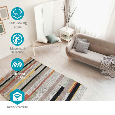Nedis WIFICI12CWT Caméra intérieure SmartLife