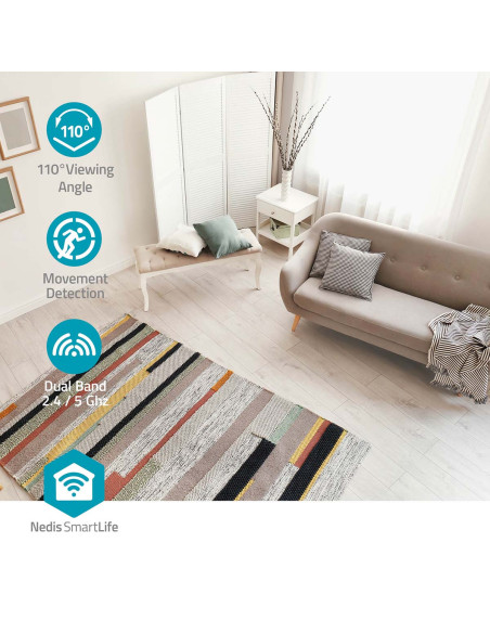 Nedis WIFICI12CWT Caméra intérieure SmartLife