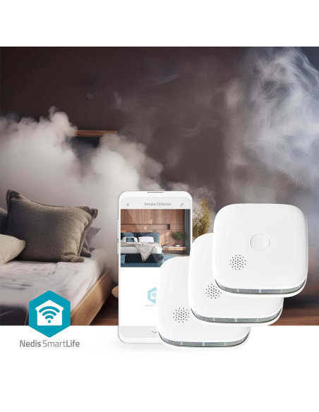 Nedis WIFIDS21WT3 Détecteur de Fumée SmartLife