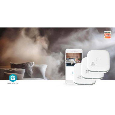 Nedis WIFIDS21WT3 Détecteur de Fumée SmartLife