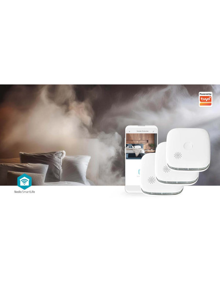 Nedis WIFIDS21WT3 Détecteur de Fumée SmartLife