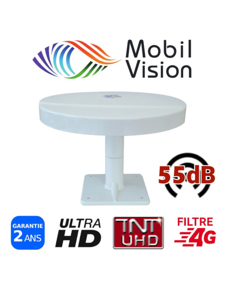 MOBILVISION Antenne TV TNTUHD 55dB Camping car Van Fourgon - OMNIVISION