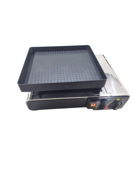 INCASA Grill pour réchaud à gaz portable 1 feu - Camping
