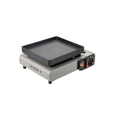 INCASA Grill pour réchaud à gaz portable 1 feu - Camping