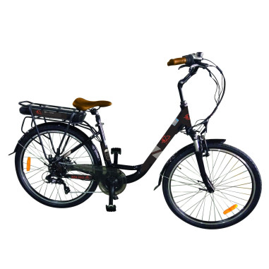 EZA Vélo électrique CITY ROAD 26'' Noir, 10,4AH