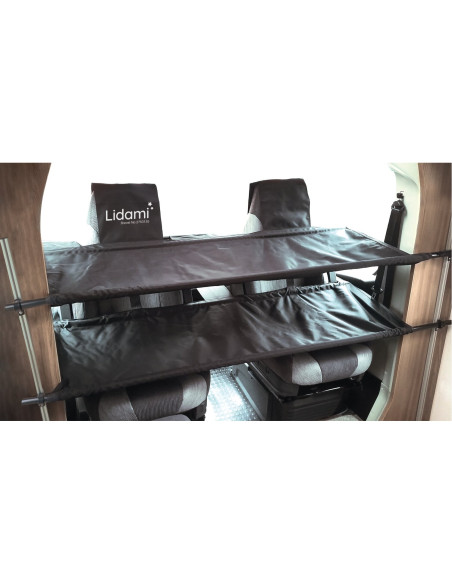 Lit de cabine Double. Pour Ducato, Boxer, Jumper, Sprinter, Crafter et Master avec sièges pivotants.
