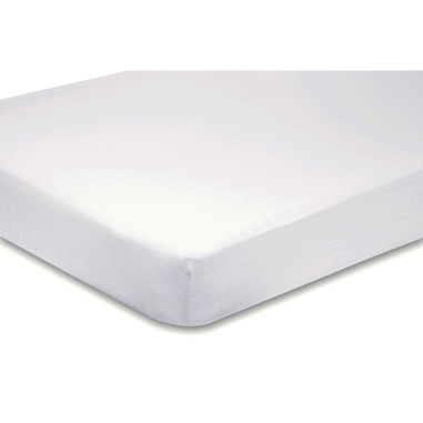 Draps de rechange pour prêt-à-dormir uni blanc 140 x 210 cm