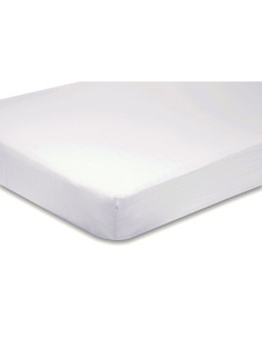 Draps de rechange pour prêt-à-dormir uni blanc 130 x 200 cm coupe à gauche