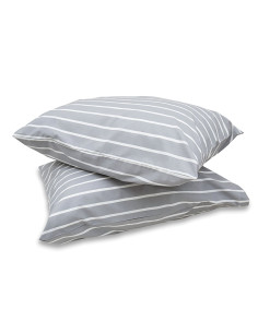 Taie d'oreiller Rayé Gris