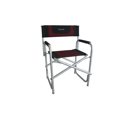 MIDLAND Fauteuil de Camping Chaise Director Noir/Rouge