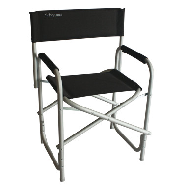 MIDLAND Fauteuil de Camping Chaise Director Noir/Rouge