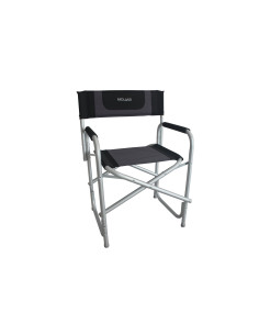 MIDLAND Fauteuil de Camping Chaise Director Noir/Gris 2