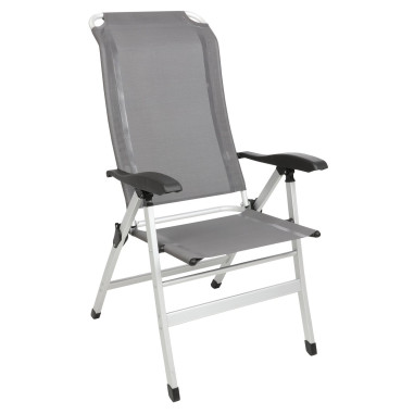 MIDLAND Fauteuil aluminium Confort Maxi Gris anthracite