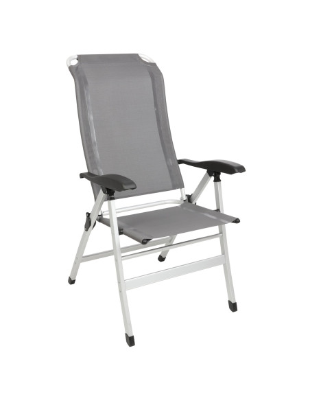 MIDLAND Fauteuil aluminium Confort Maxi Gris anthracite