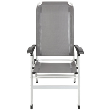 MIDLAND Fauteuil aluminium Confort Maxi Gris anthracite