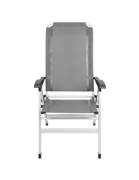 MIDLAND Fauteuil aluminium Confort Maxi Gris anthracite