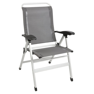 MIDLAND Fauteuil aluminium Confort Gris anthracite
