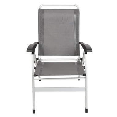 MIDLAND Fauteuil aluminium Confort Gris anthracite