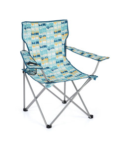 VW Collection Chaise de camping pliable - Multibus/bleu