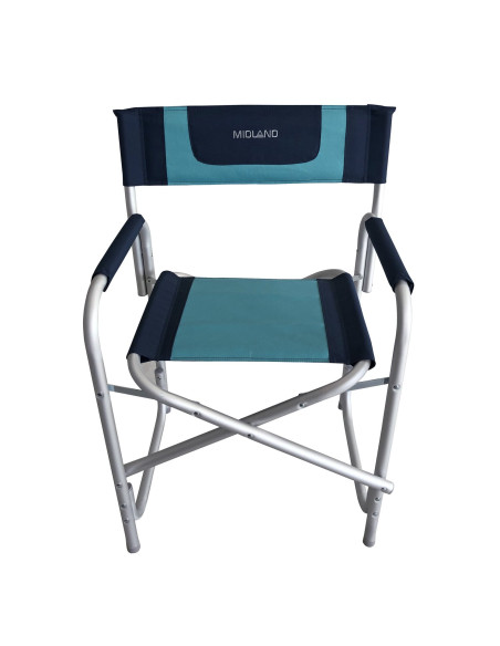 MIDLAND Fauteuil Director Bleu marine / Bleu turquoise