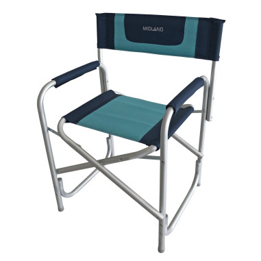 MIDLAND Fauteuil Director Bleu marine / Bleu turquoise