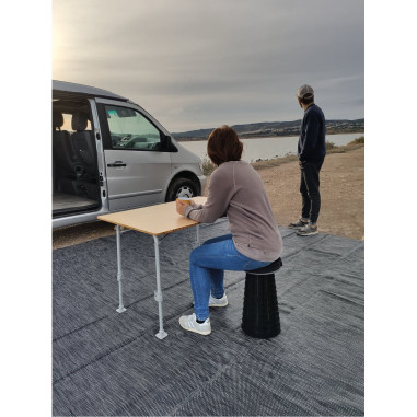 MINI MAX STOOL Tabouret télescopique gris Camping 