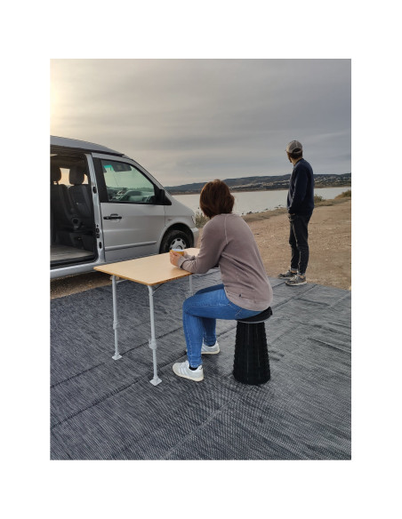 MINI MAX STOOL Tabouret télescopique gris Camping 