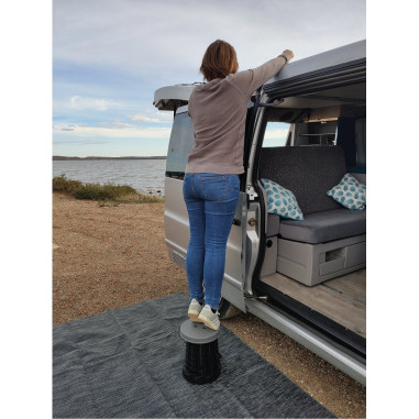 MINI MAX STOOL Tabouret télescopique gris Camping 