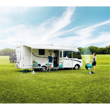 Omnistor 5200 motorisé Mystic Gris 4,50 m  boîtier blanc
